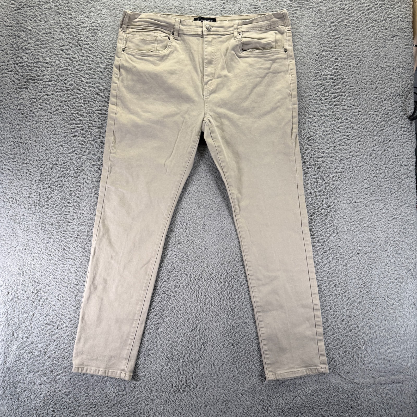 Modern Culture Pant Mens 38×32 Beige Chino Straight Leg Business Career Preppy
