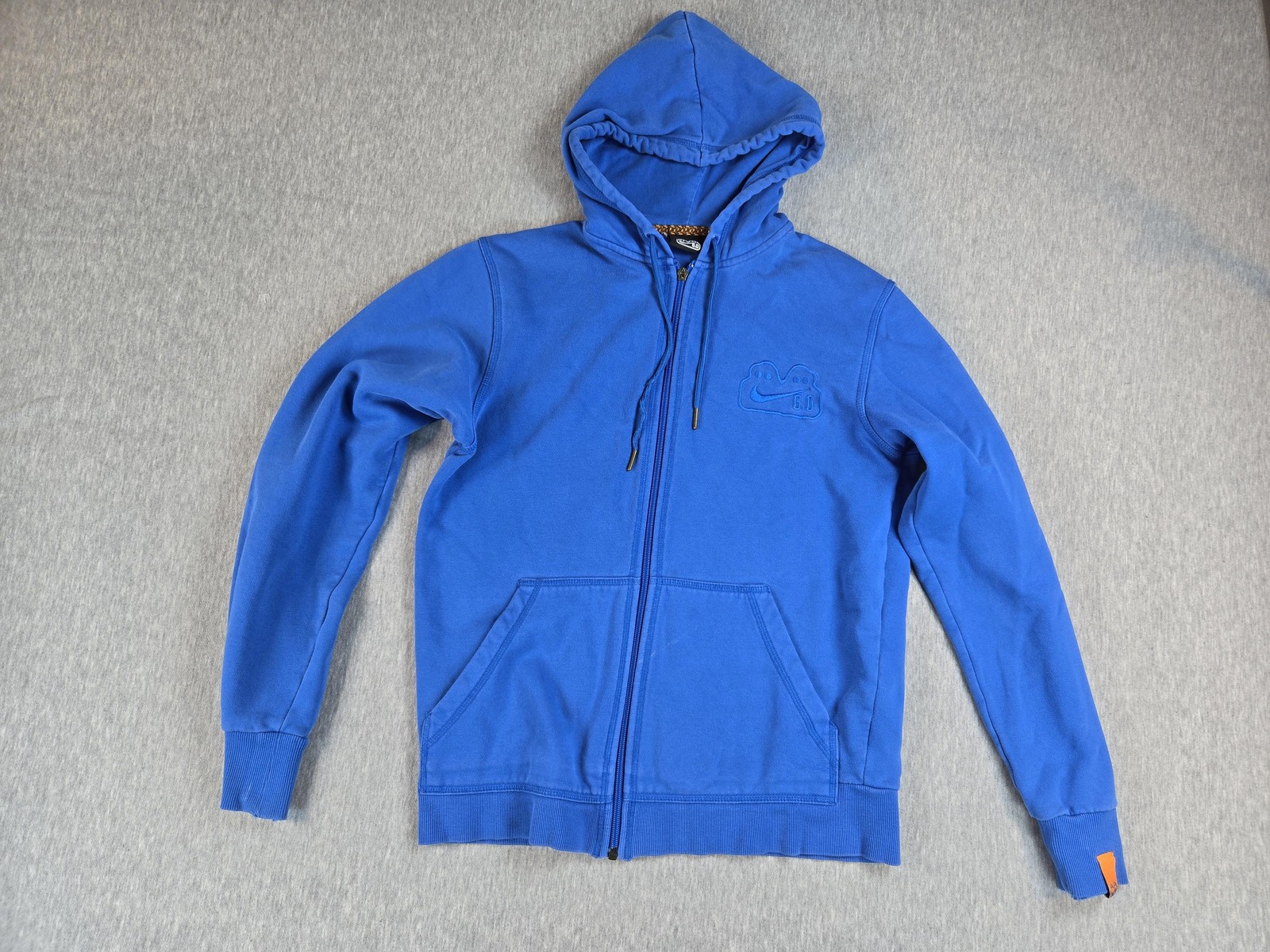Nike 6.0 Hoodie Mens Medium Blue Full Zip Skateboarding Sweatshirt Drawstring