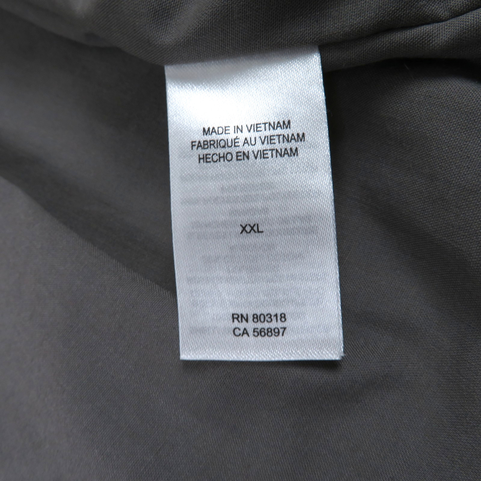 Lucky Brand Jacket Mens XXL Grey Nylon Moto Windbreaker Biker Utility Snap