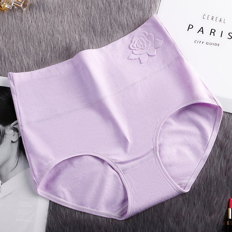 3 Pack Women High Waist Cotton Tummy Control Panties Ladies Leak Proof Underwear