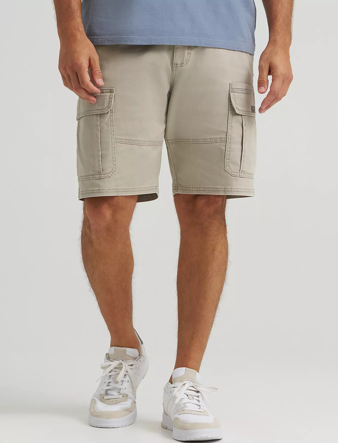 Mens Wrangler Cargo Shorts w Stretch Above Knee Relaxed Fit Blue Green Khaki Tan