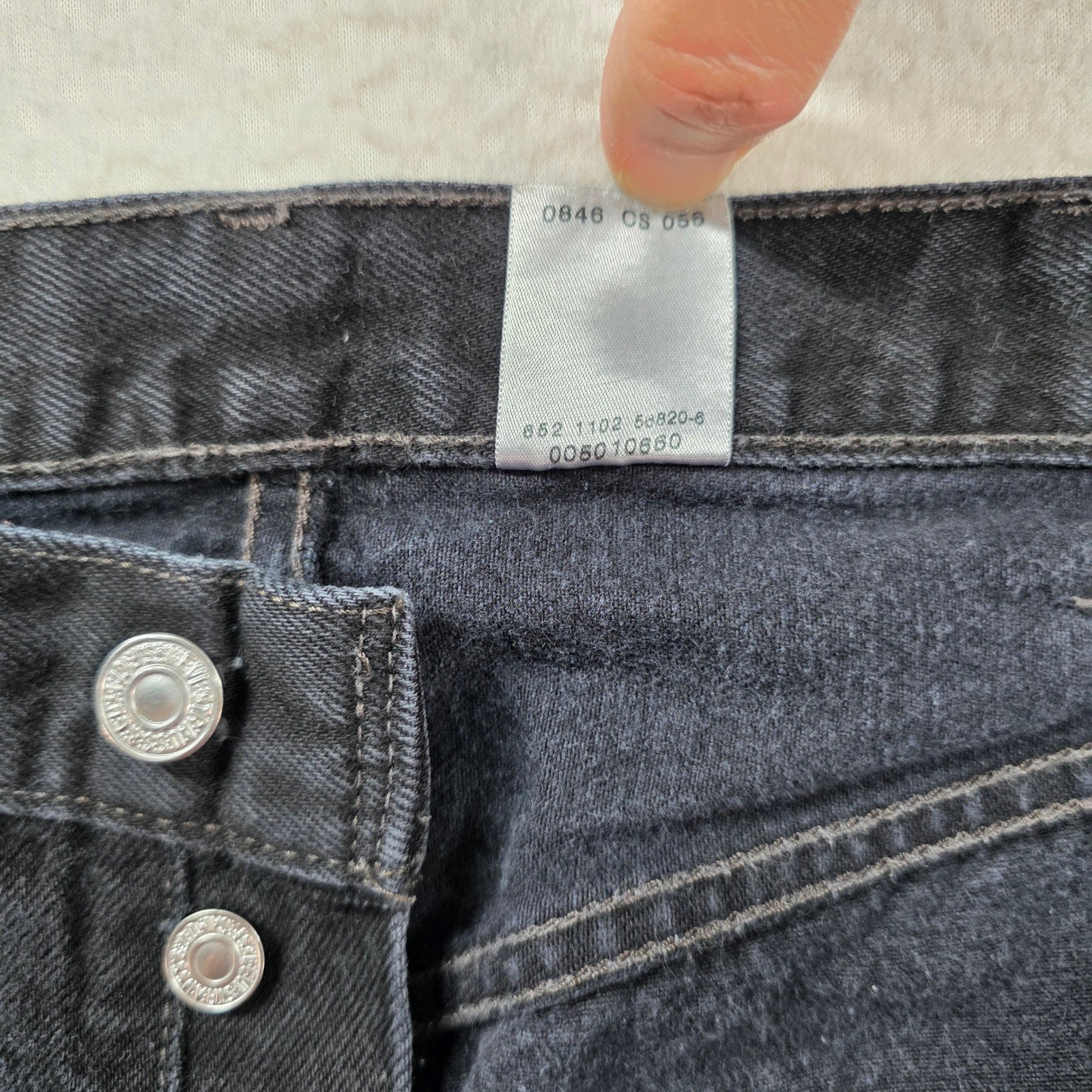 Levi’s 501 Original Fit Jeans Mens 38×32 Black Button Fly 501-0660 Vintage