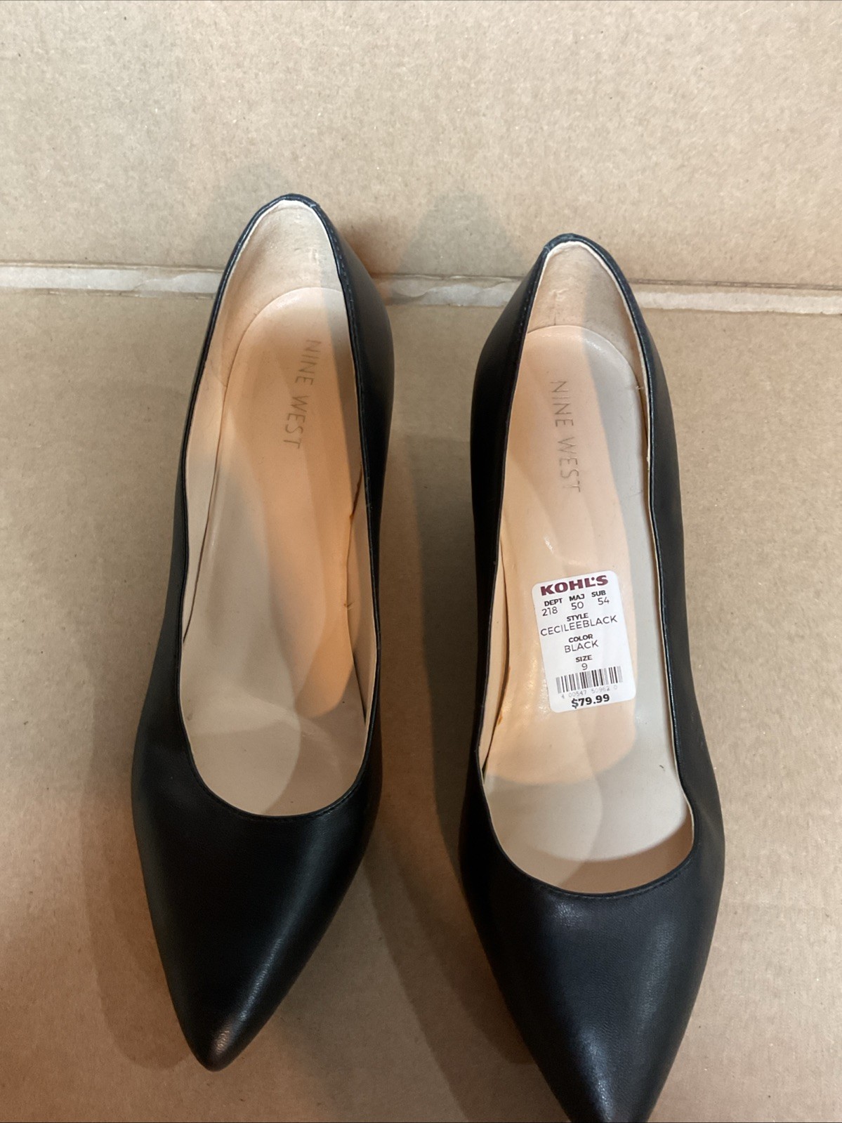 NINE WEST Nwike Pumps Block Heel, Size 9 M Medium New Cecilee Office Comfort