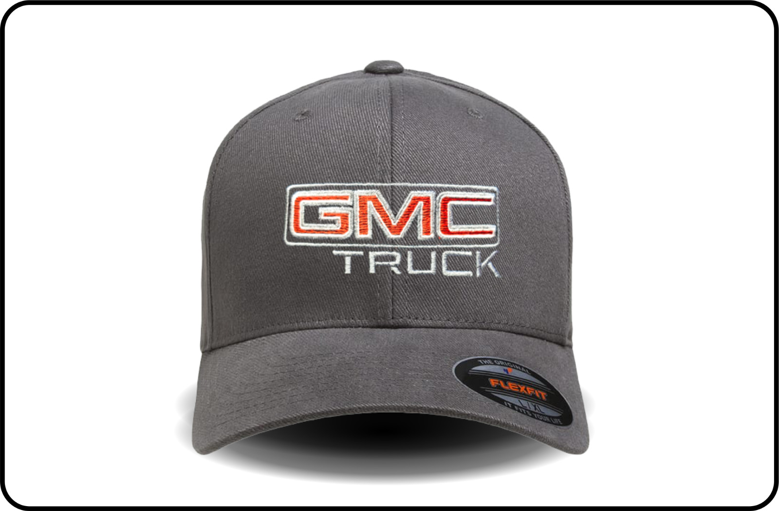 Retro Gmc/Truck Logo – Flexfit Embroidered Adult 6 Panel Cap/Hat – S/M & L/XL
