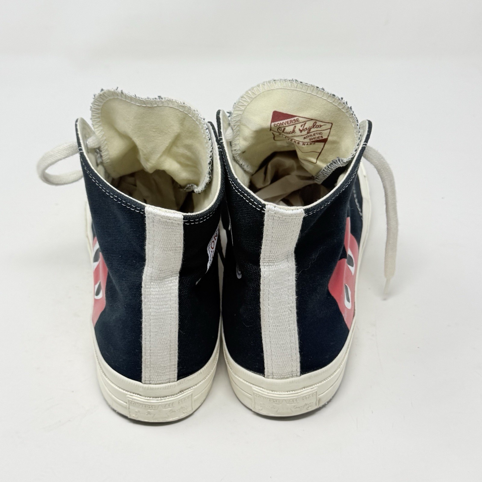 Converse x Comme des Garcons Play Chuck 70 Hi Mens 10 Black Grunge Skate Shoe