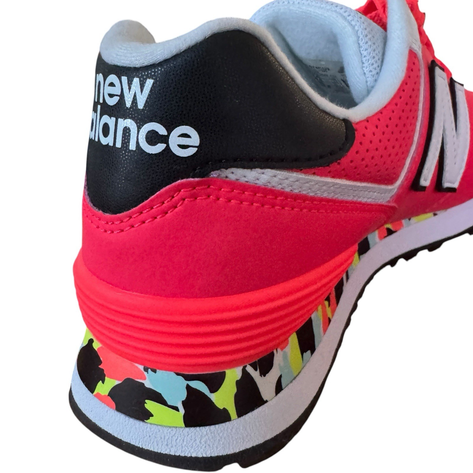 New Balance 574 ‘Vivid Coral Camo’ Sneaker Shoe Women’s 7.5 Wl574cu2 2021 NEW