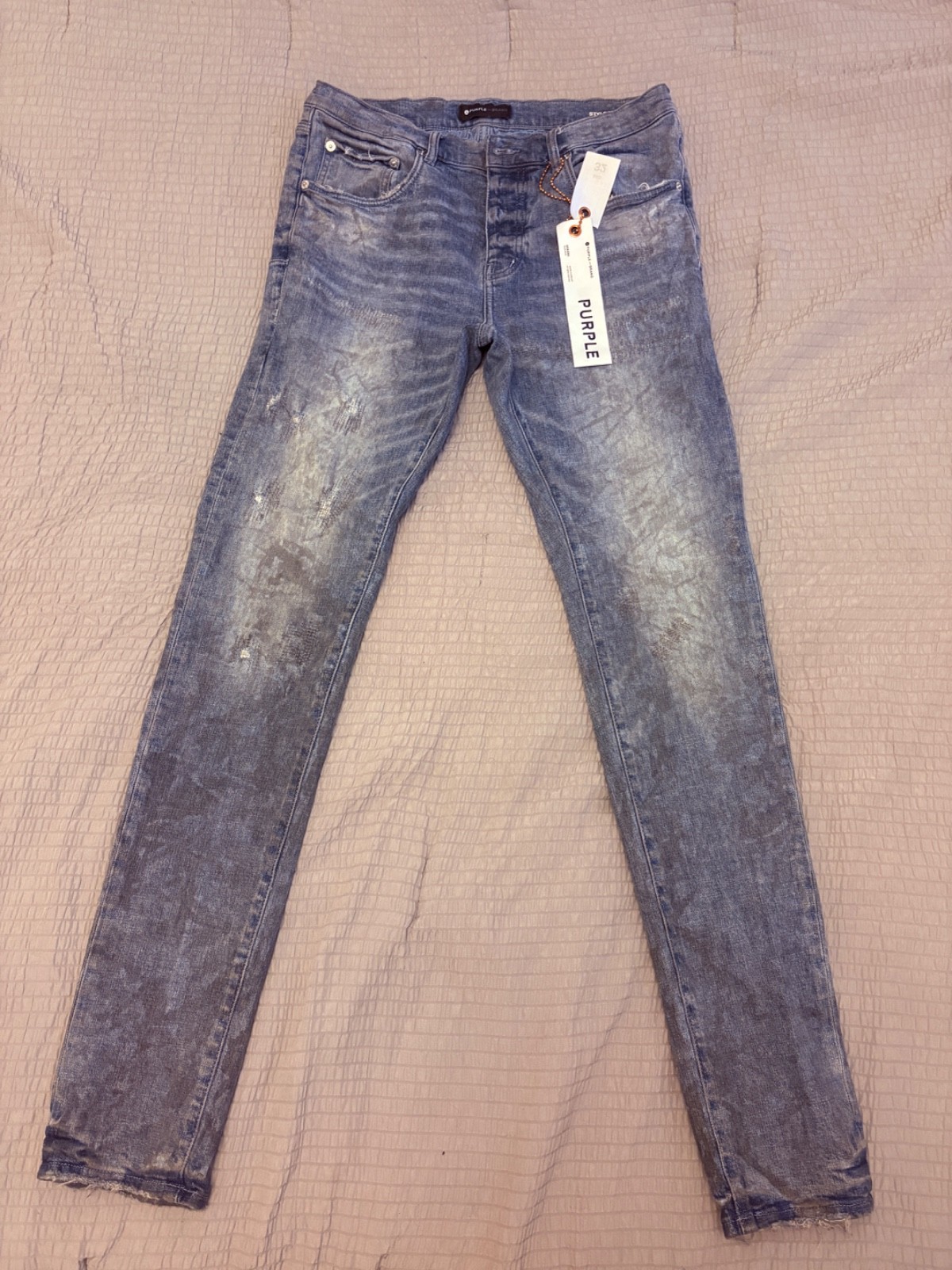 Blue purple jeans