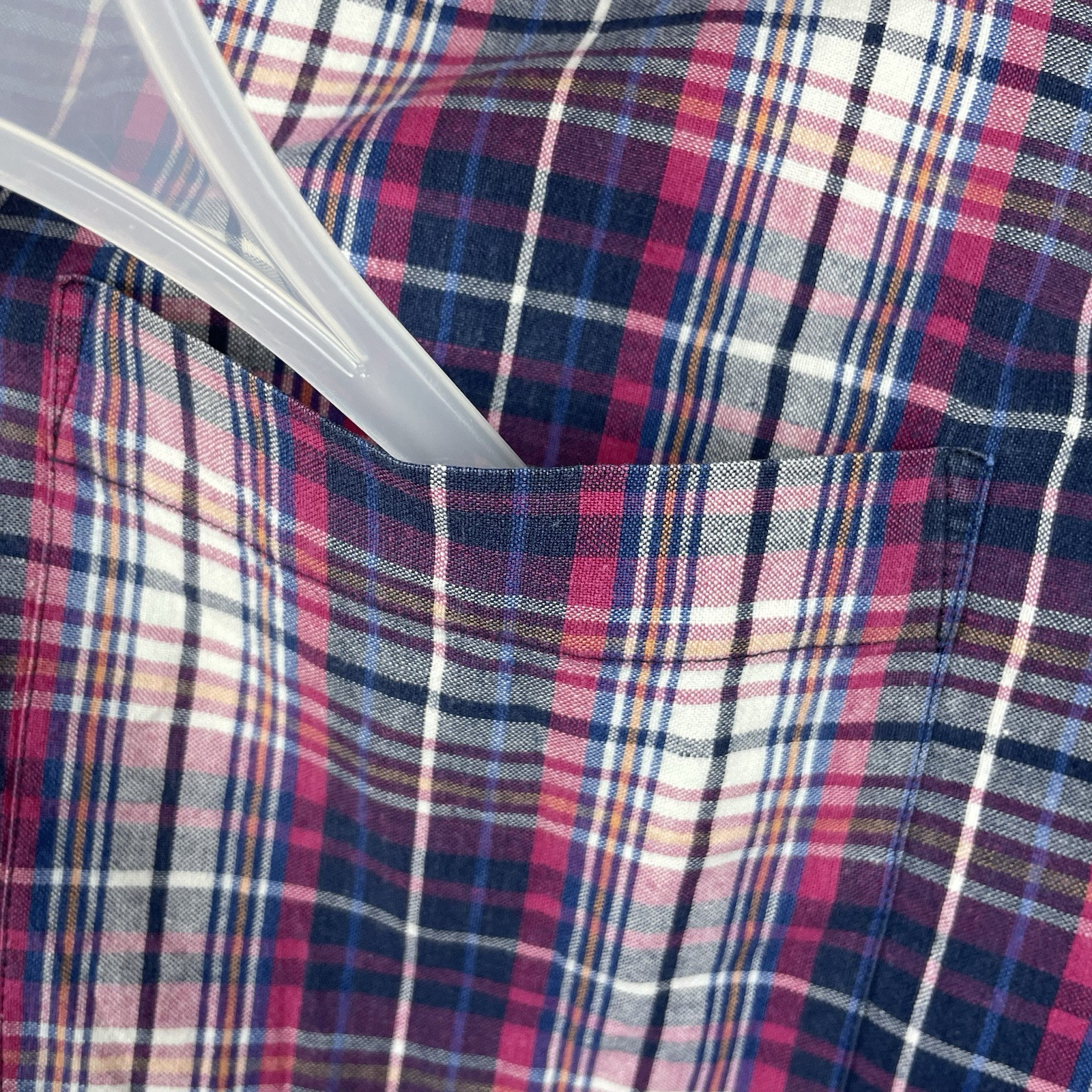Vintage NORSPORT Shirt Men’s Extra Large Madras Button Up Plaid Checkered Preppy