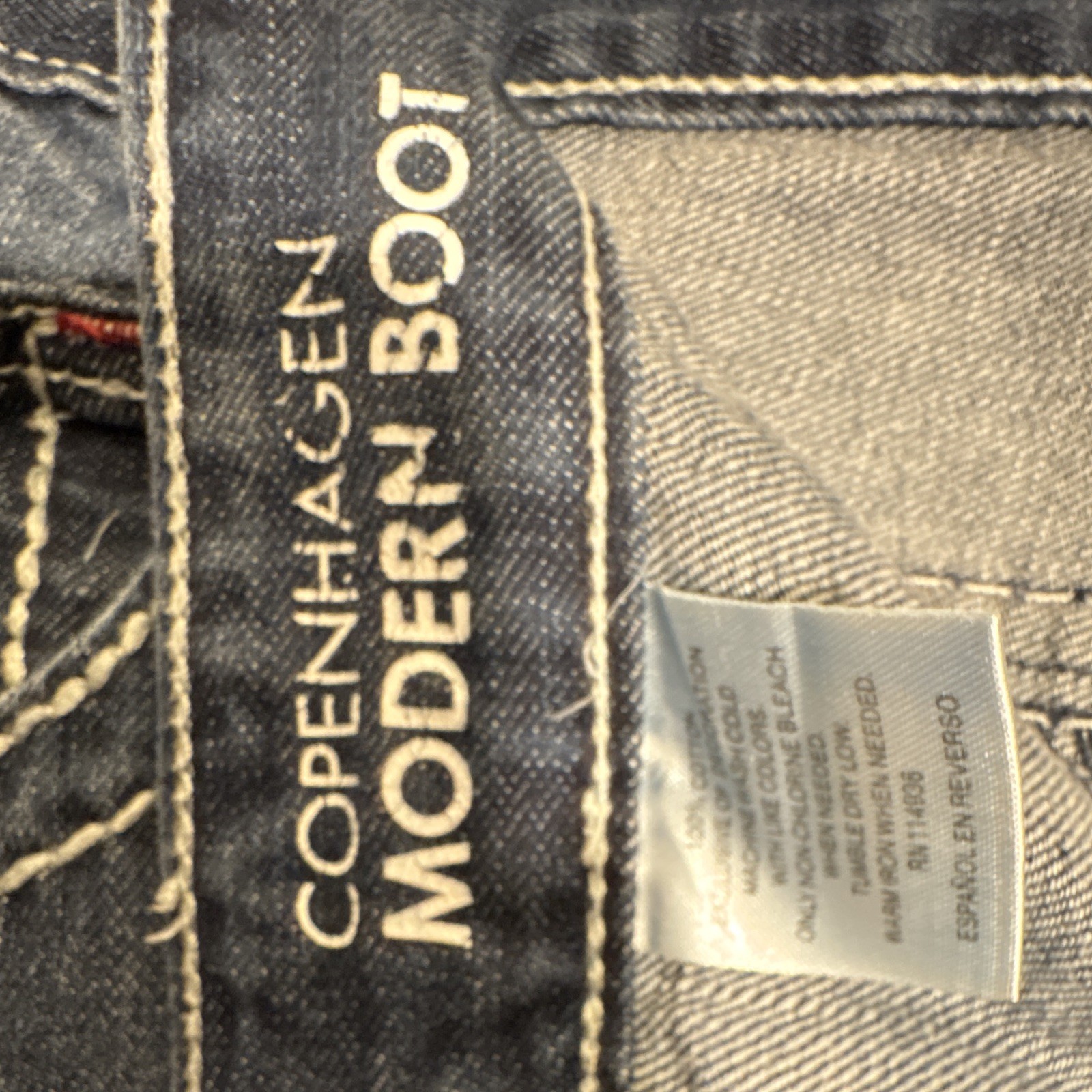 INC International Concepts Men’s Bootcut Straight Dark Wash Blue Denim Jeans NWT