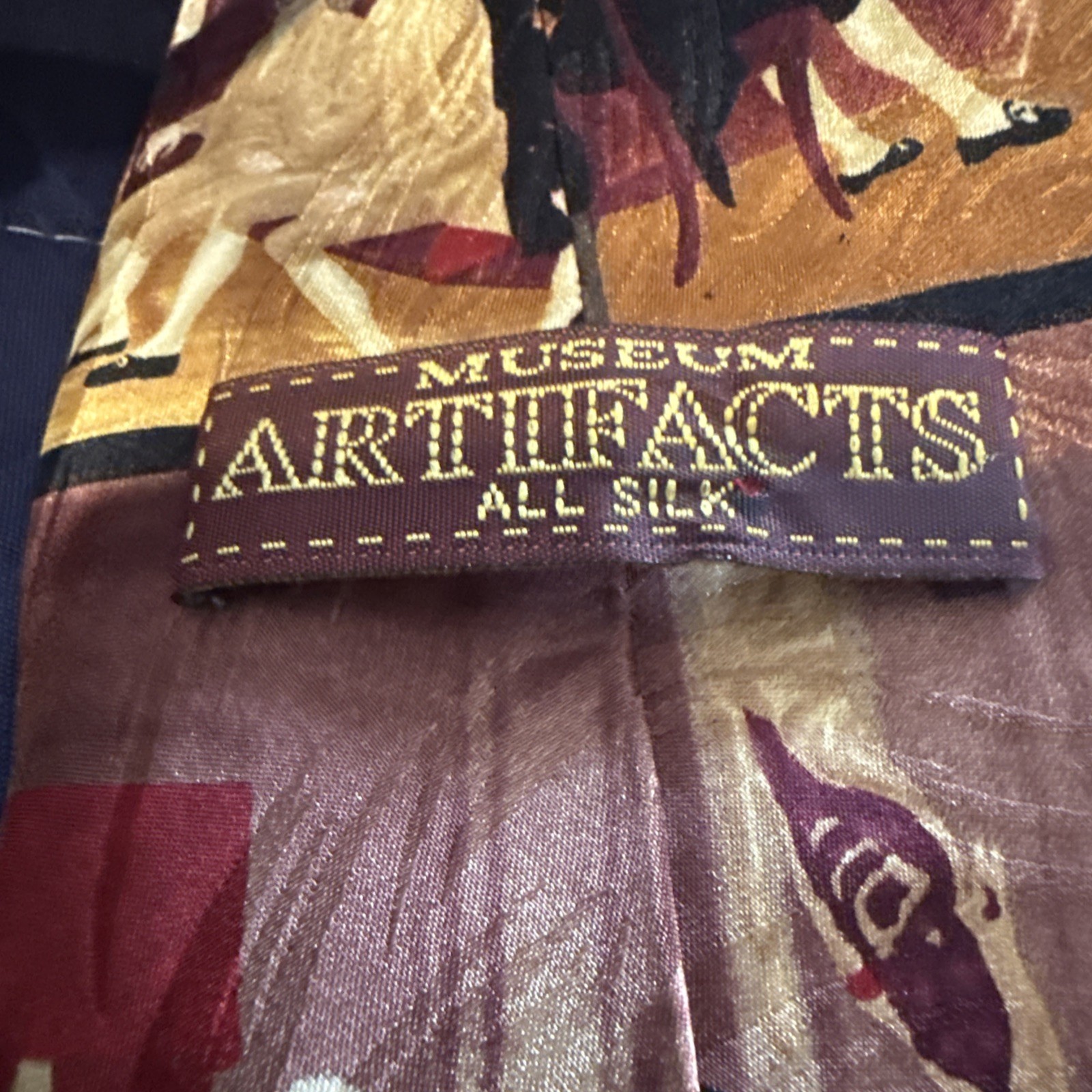 Museum Artifacts Men’s Necktie Continental Congress History Teacher 58” X 3.75”