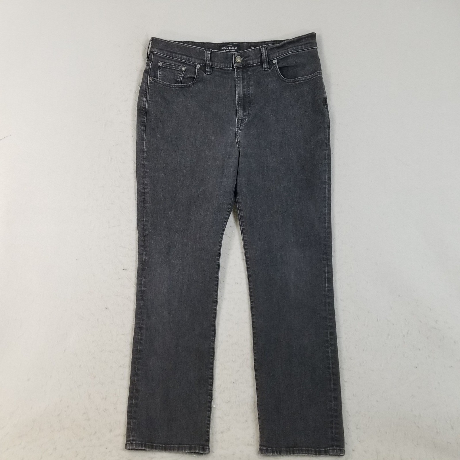 Lucky Brand Jeans Mens 40×32 Black Athletic Fit Denim Pants Stretch 410 1210