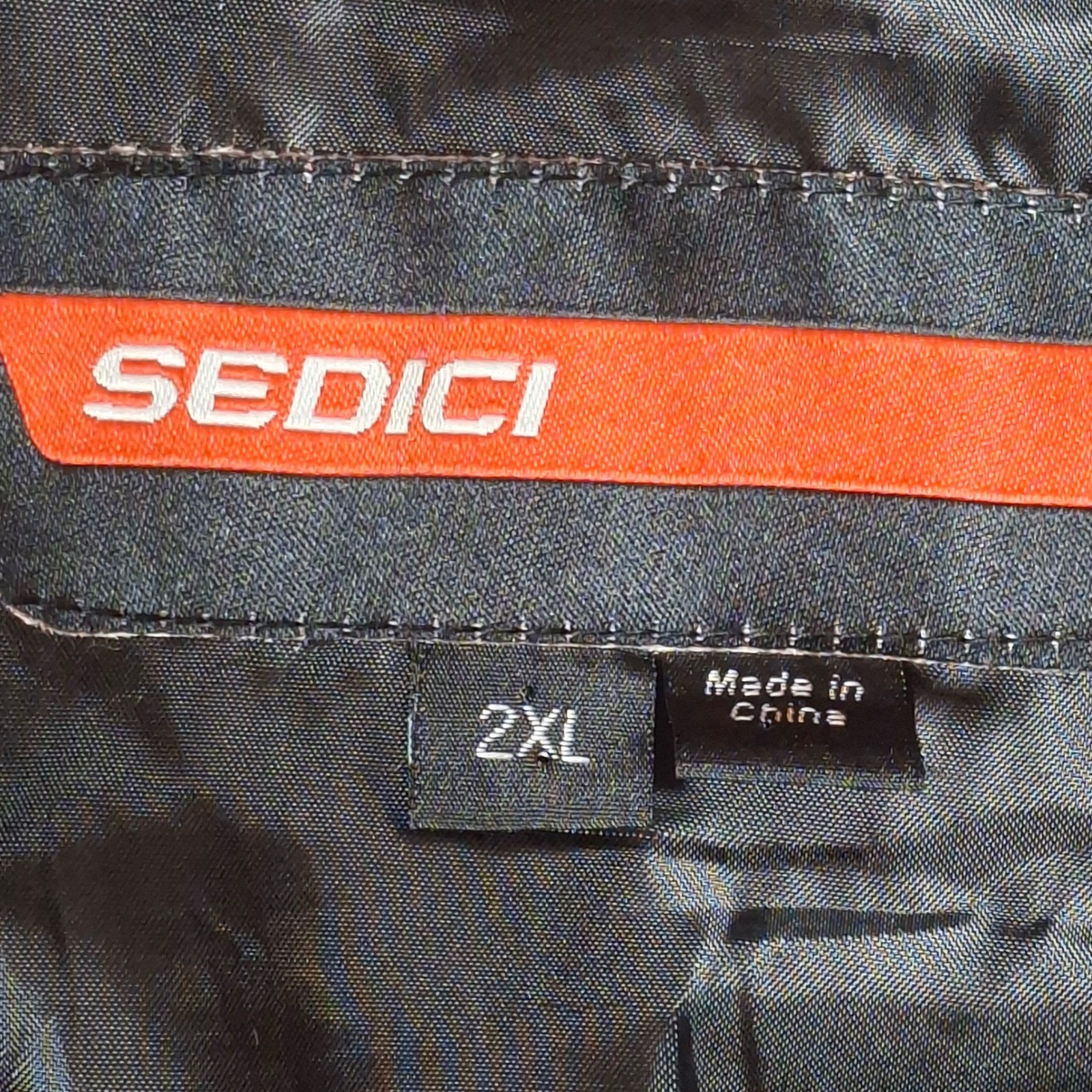 Sedici Podio SEDM17 Motorcycle Jacket Mens 2XL Black Armored Mesh Liner