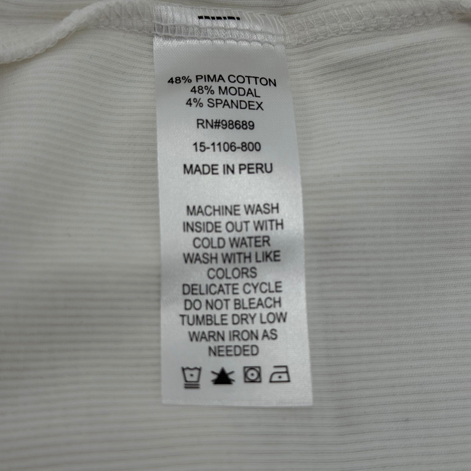 Todd Snyder Tank Top Mens L White Ribbed Tank Top KN1270422 Pima Cotton Modal
