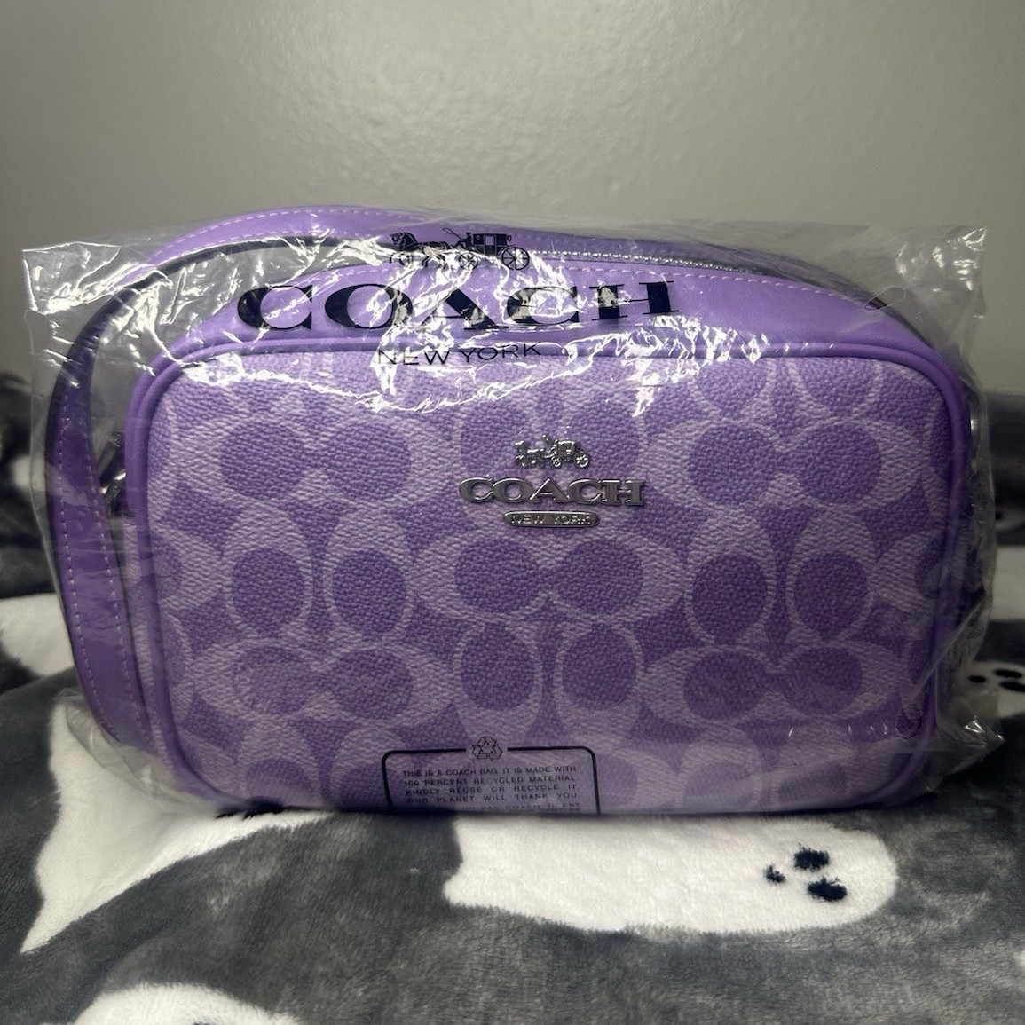 Authentic Coach Signature Camera Crossbody Bag – Lilac/Purple – with Packaging