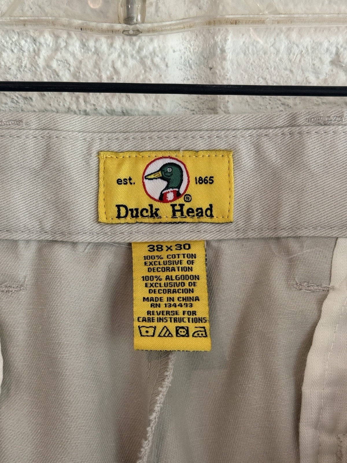 NWT Duck Head Flat Front Type 35 Original Fit Classic Khaki Pants 38×30