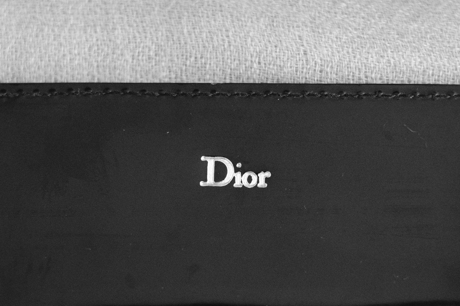 Dior Homme by Hedi Slimane Document Holder/Laptop Case in Glossy Black Leather