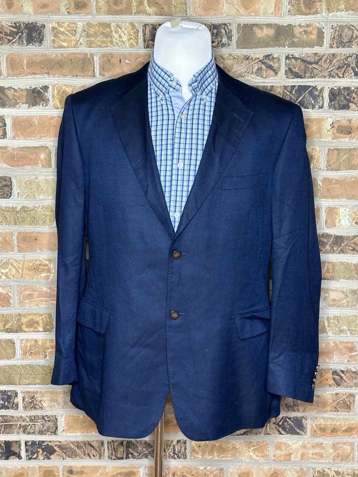 Gieves & Hawkes Savile Row 100% Bamboo Blazer Navy 56R US 46R Cupro Lined 1771