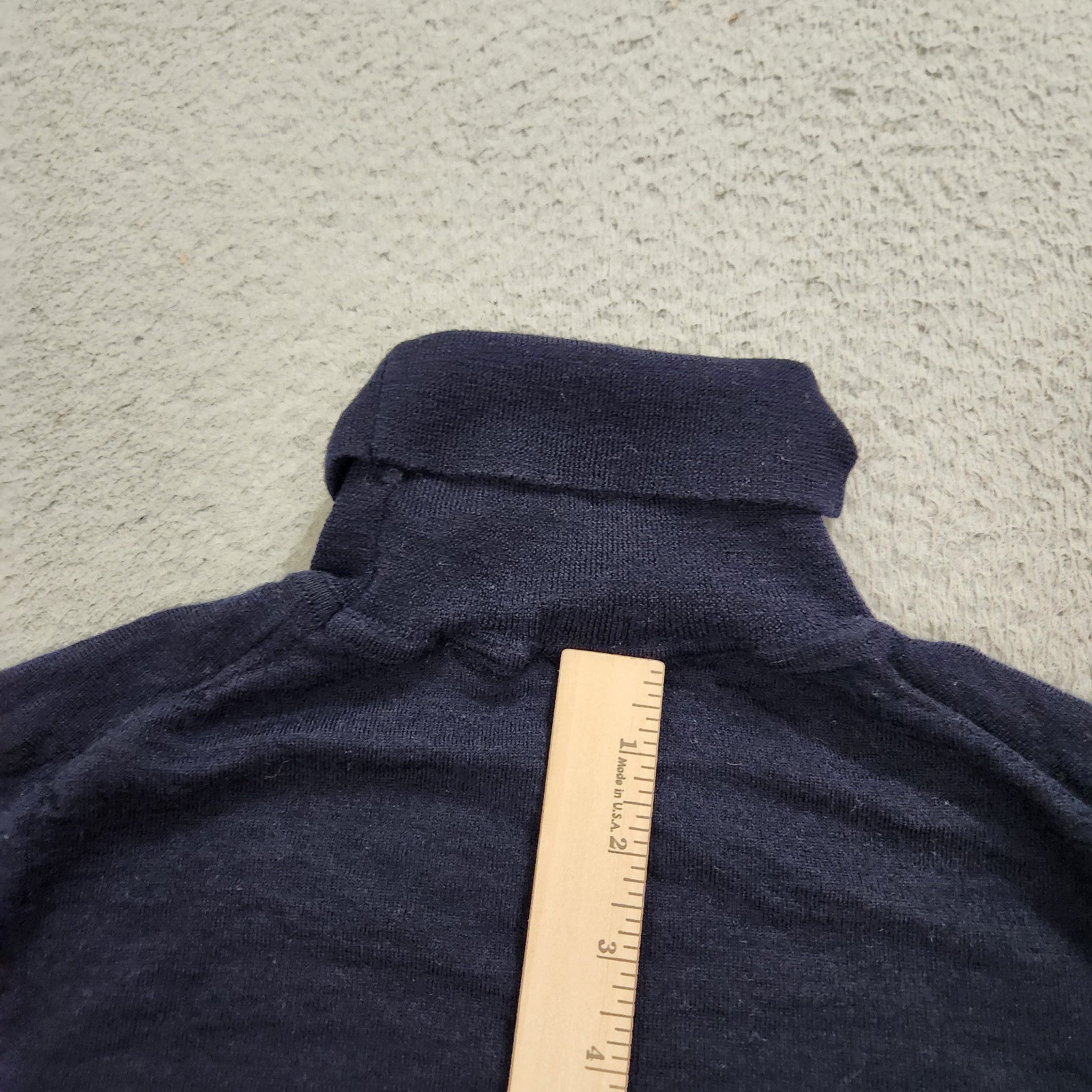 Hugo Boss Sweater Mens Large Blue Musso Turtle Neck Virgin Wool Yarn Fits Medium
