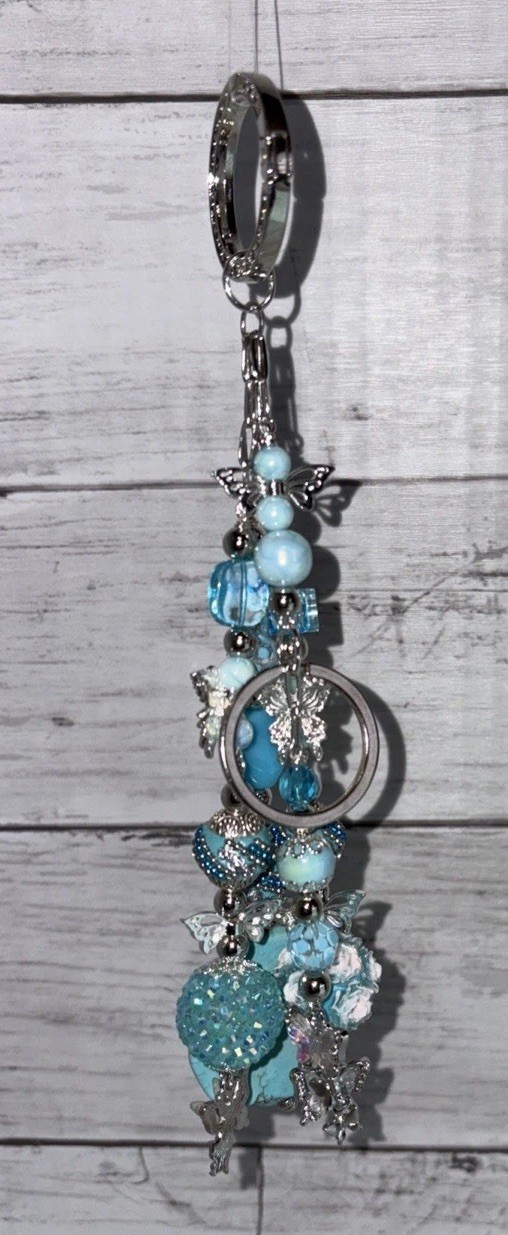 Handmade✨Purse Bling ✨Beaded Bag Charm ✨Keychain✨Bag Swag ✨Handbag Jewelry✨NWT