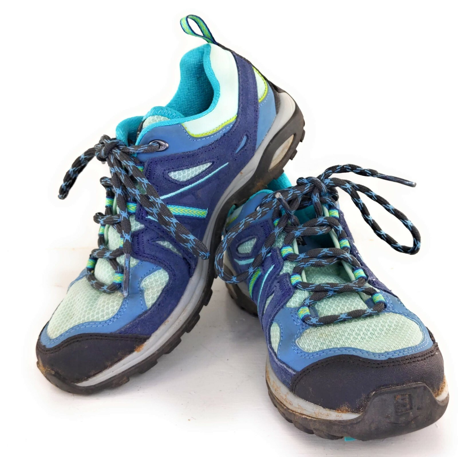 Womens Salomon Shoes Sneaker Hiking Contragrip Blue 159817 Size US 6 EU 37 1/3