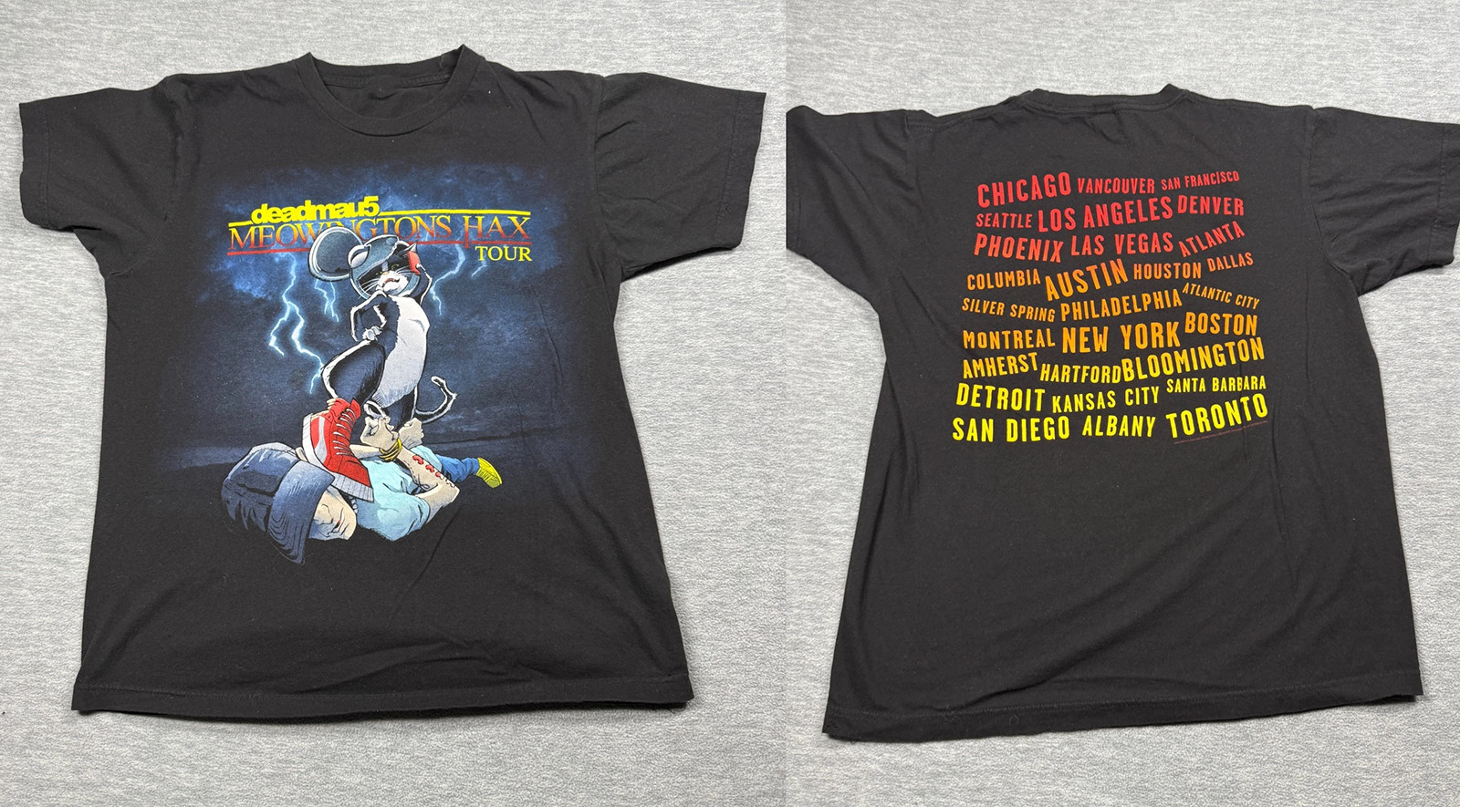 2 Sides Deadmau5 Meowingtons Hax Tour Shirt Black Unisex S-5XL ND1902