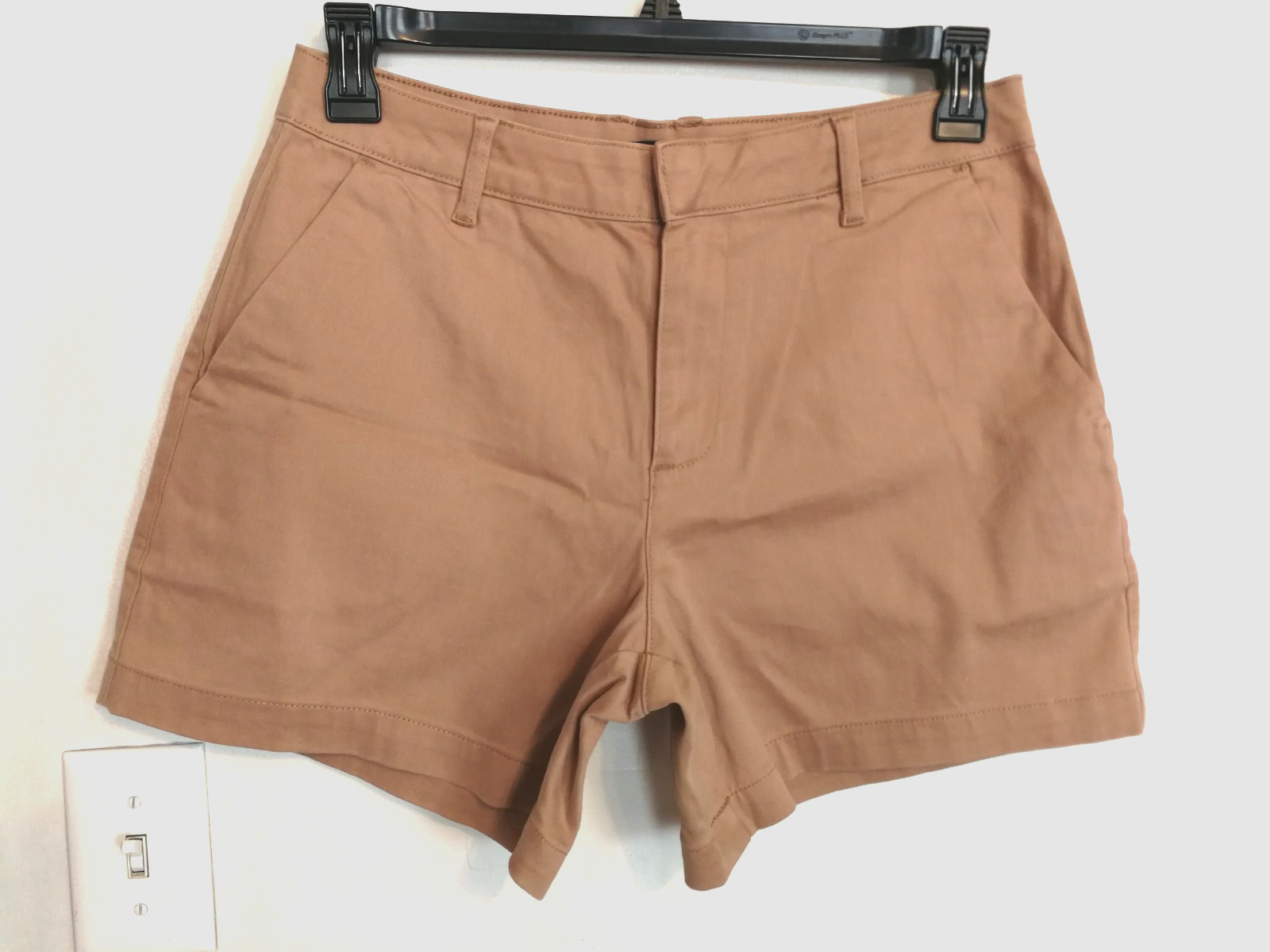 Banana Republic Women Shorts 10 Brown Stretch Chino Khaki Pockets Casual Outdoor
