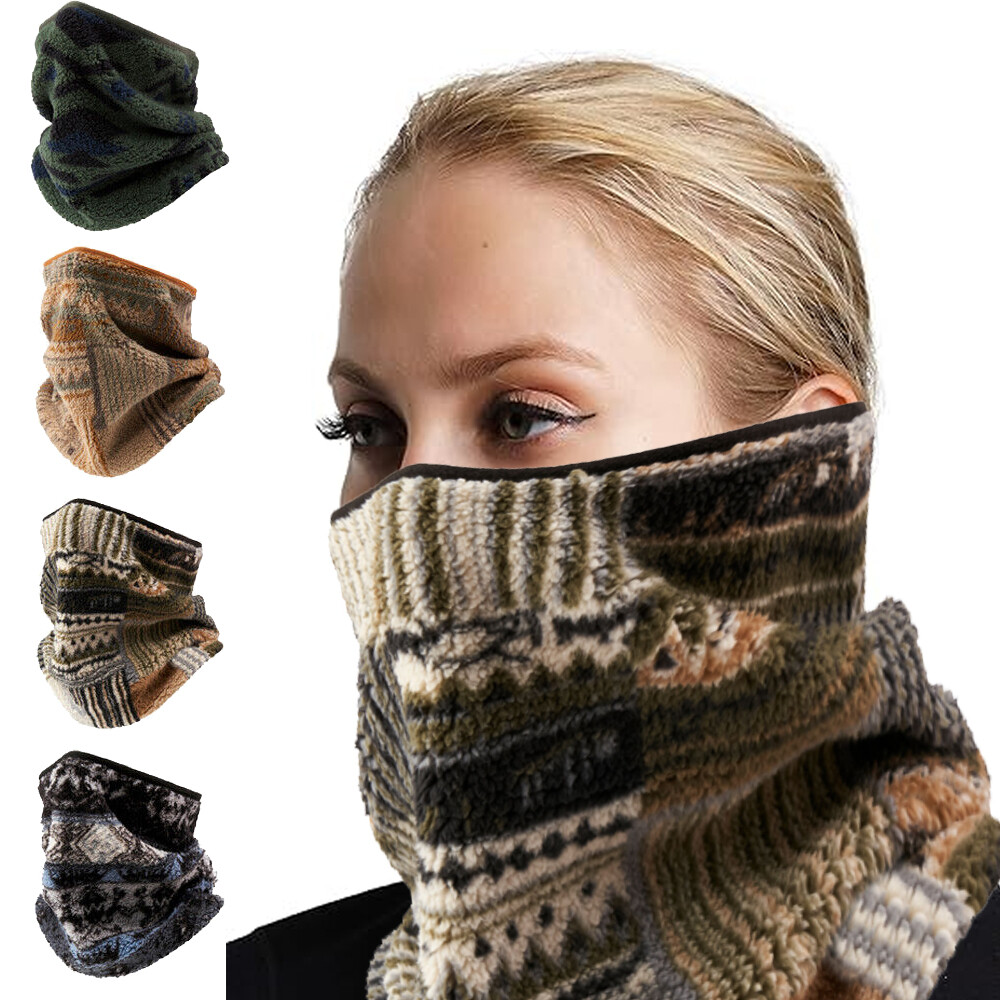 Men’s Neck Gaiter Warmer Fleece Ski Mask Cover Hunting Mask Winter Cold Weather