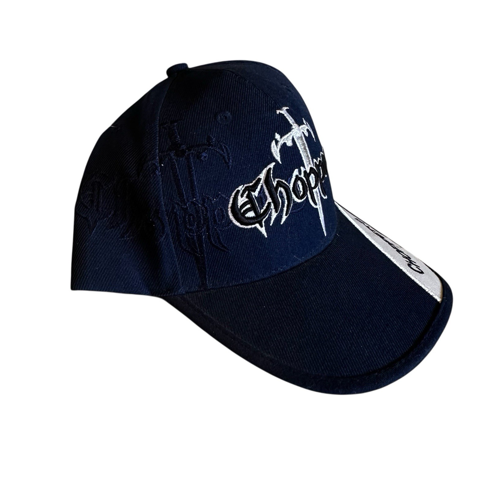 NEW West Coast Choppers Sword Blue Denim Baseball Cap Hat Motorcycle