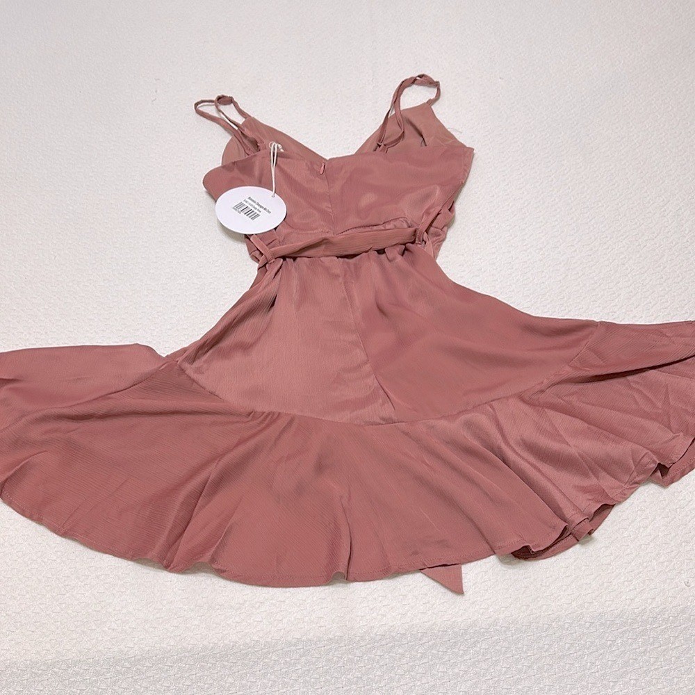 Princess Polly Watermelon Champagne Mini Elegant Dress, Size US 4