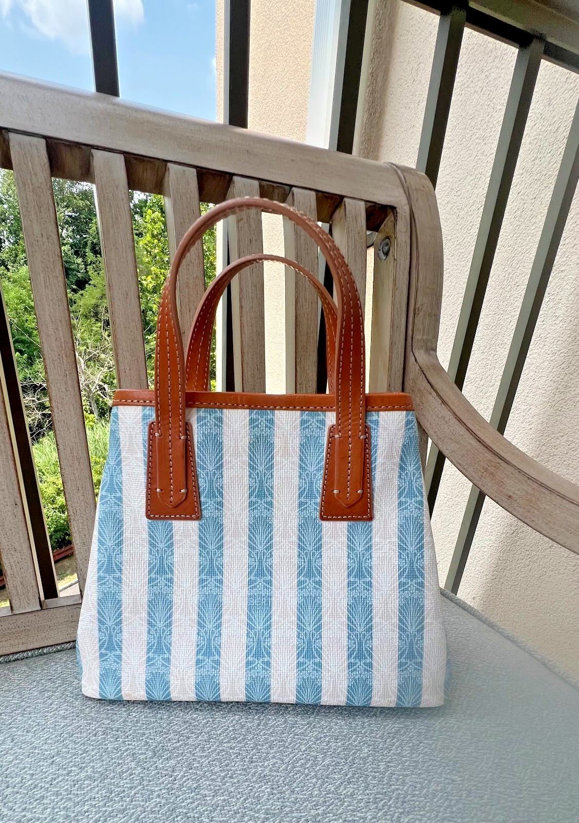 Liberty of London Blue Striped Iphis Small Tote Bag
