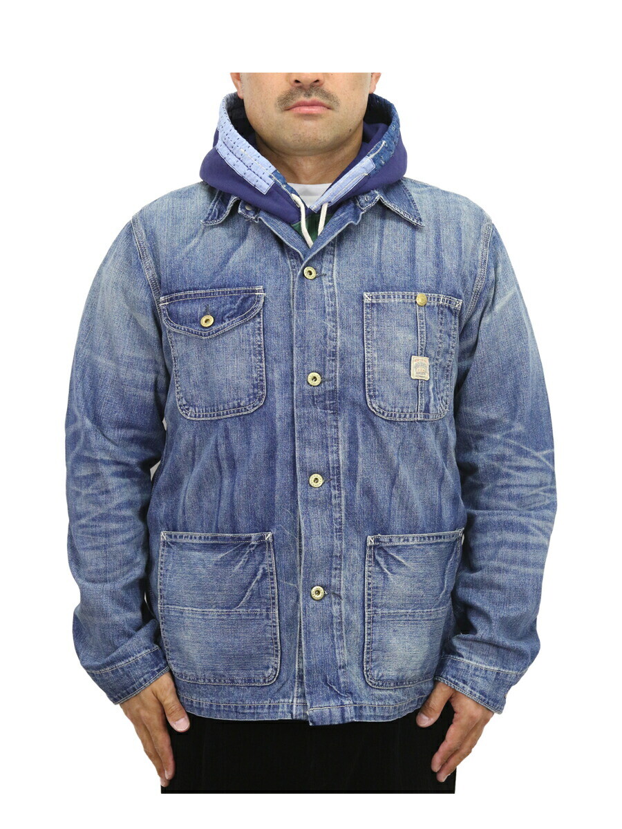 Polo Ralph Lauren POLO COUNTRY Vintage Denim Chore Jacket Barn Coat- Blue Denim