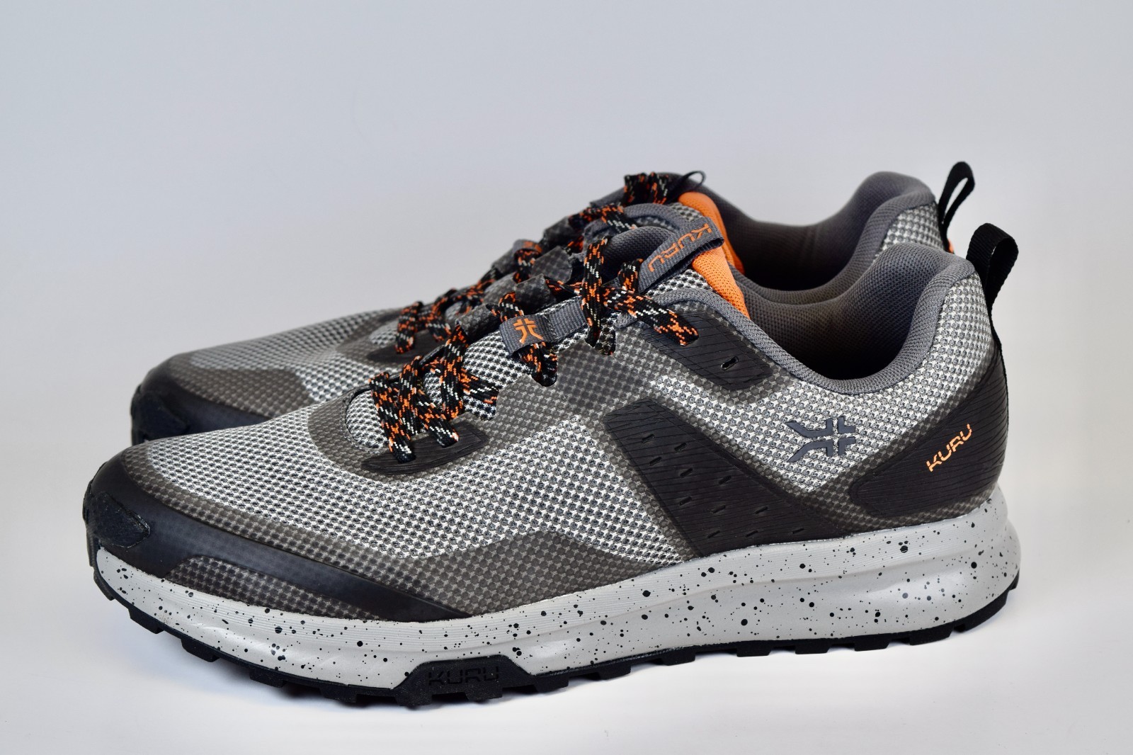 KURU Mens Atom Trail 10330275 Lead Gray Orange Spice Hiking Trail Shoes Size 7.5