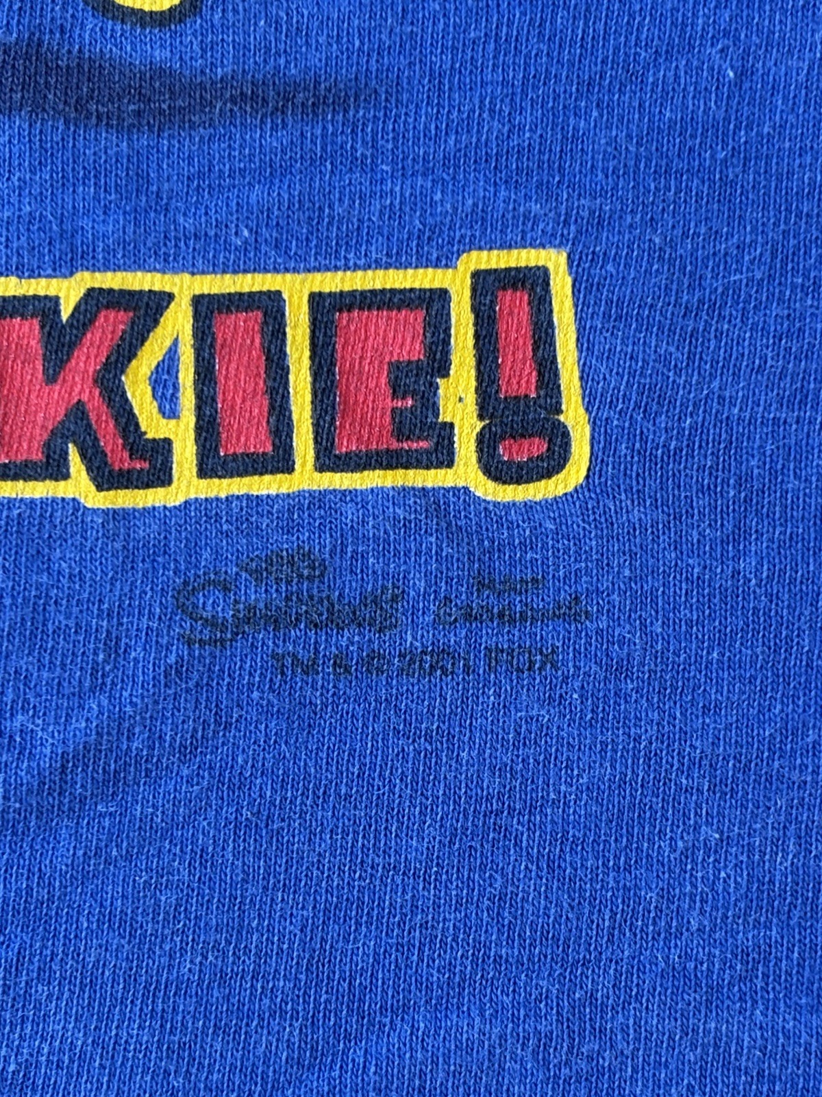 Vintage Y2K 2002 The Simpsons Ralph Wiggum Character TV Show Promo Tee Shirt XL