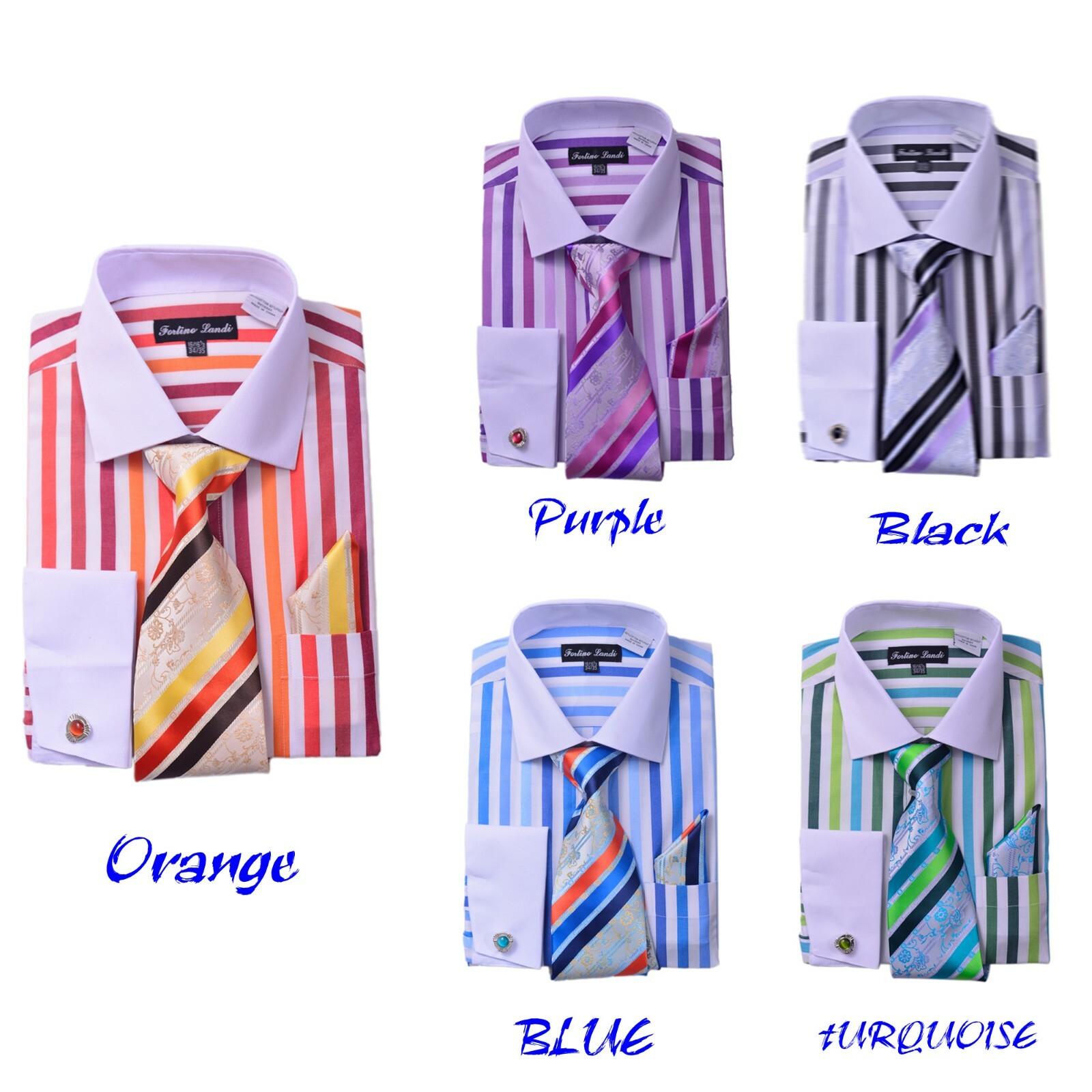 Men’s 60% cotton 40% Polyester Strip Shirts Design By FORTINO LANDI FL629