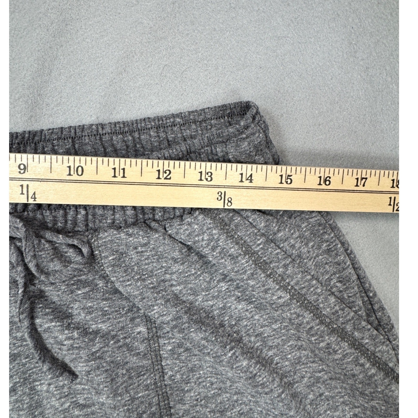 Three Bird Nest The Nest Shorts Womens XL Gray Ruffle Hem Lounge Boho Drawstring
