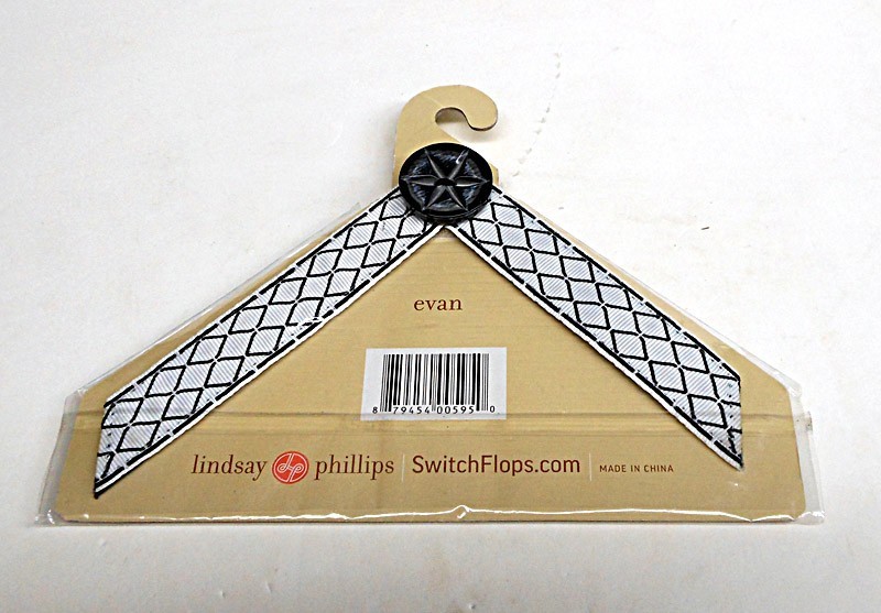 Switch Flops Lindsay Phillips Black Diamond Print Medium Interchangeable Straps