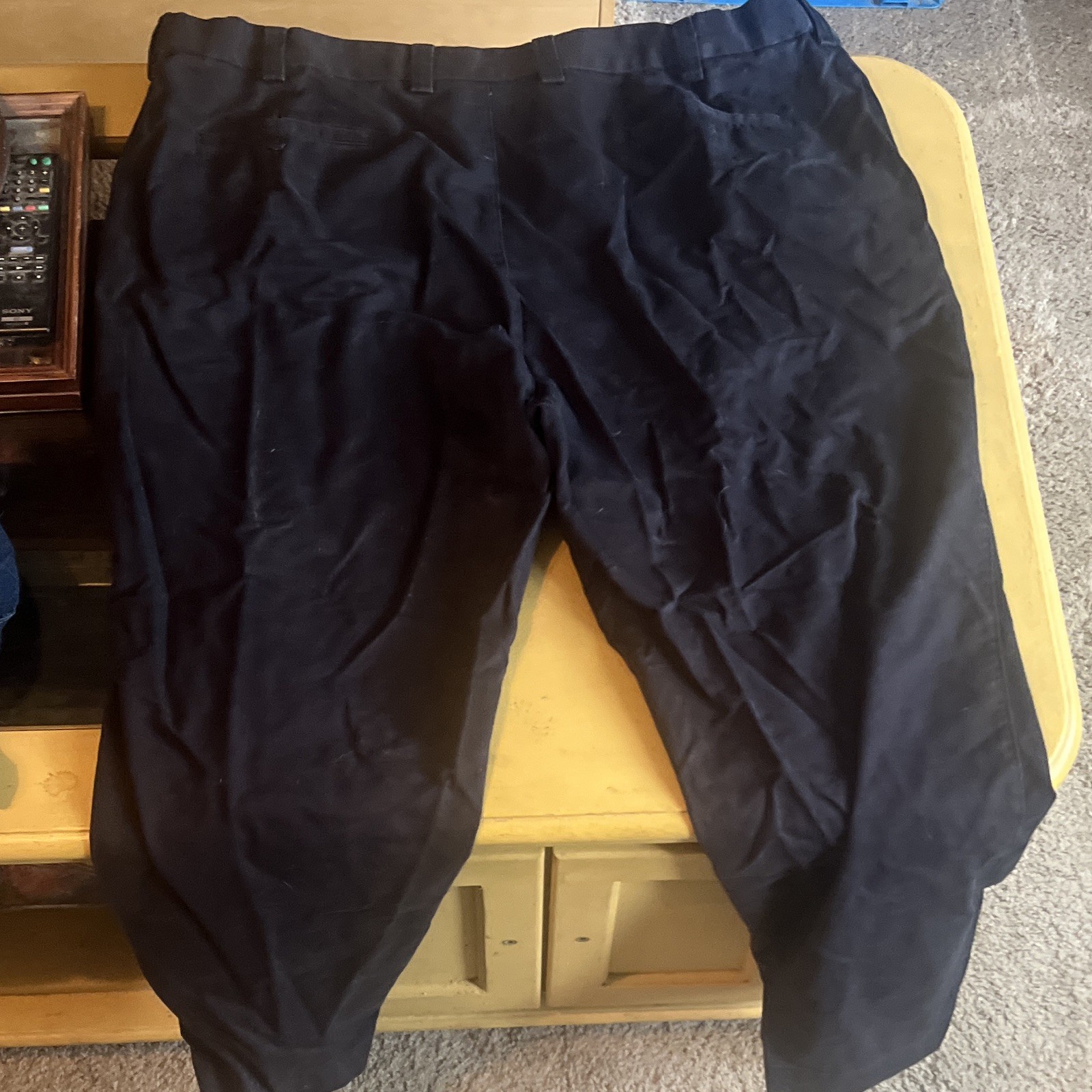B+T Essentials by DXL Men’s Black Solid Cotton Khaki Pants Big & Tall 52