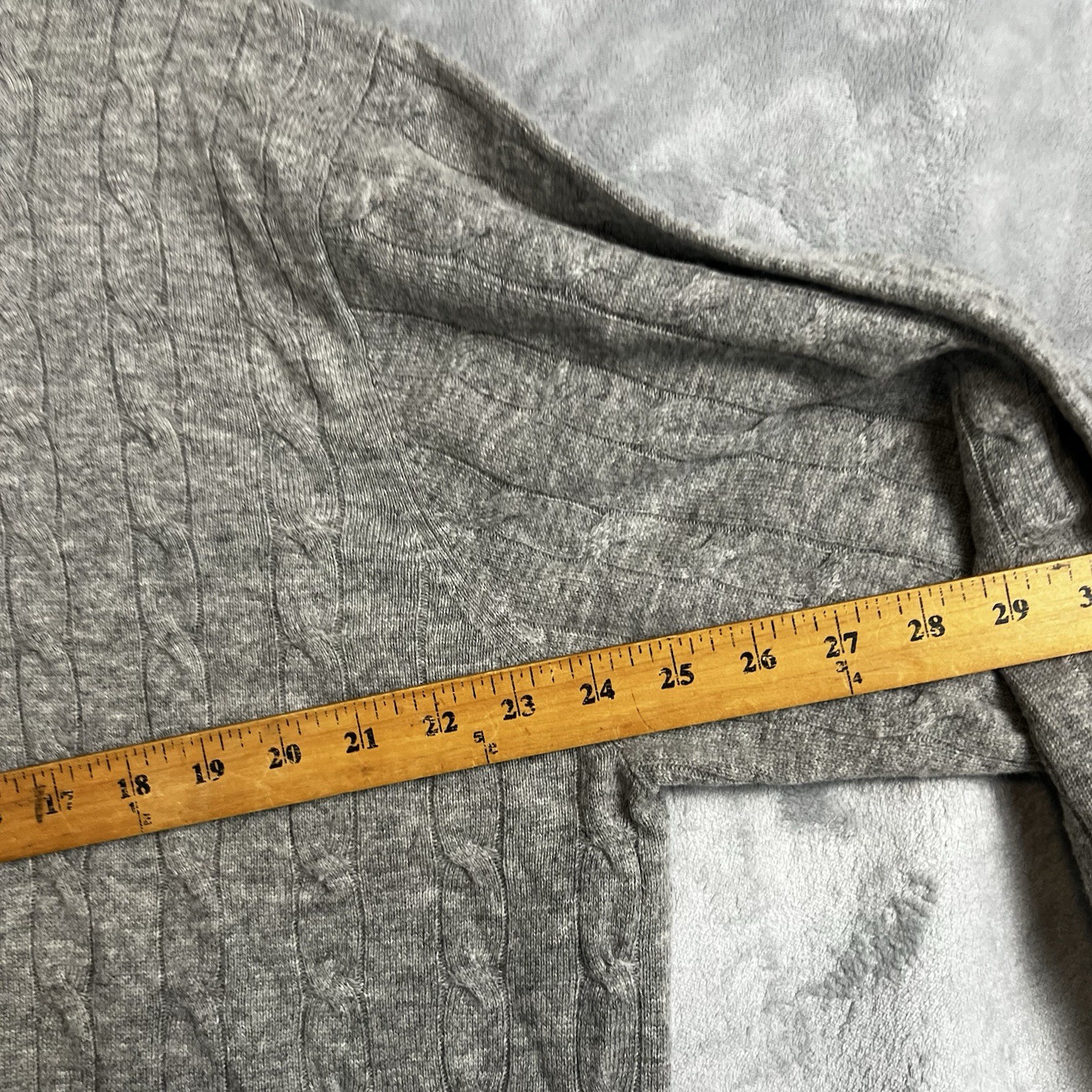 Peter Miller Sweater Luxe Blend 90% Wool 10% Cashmere XL Crewneck Cable Knit