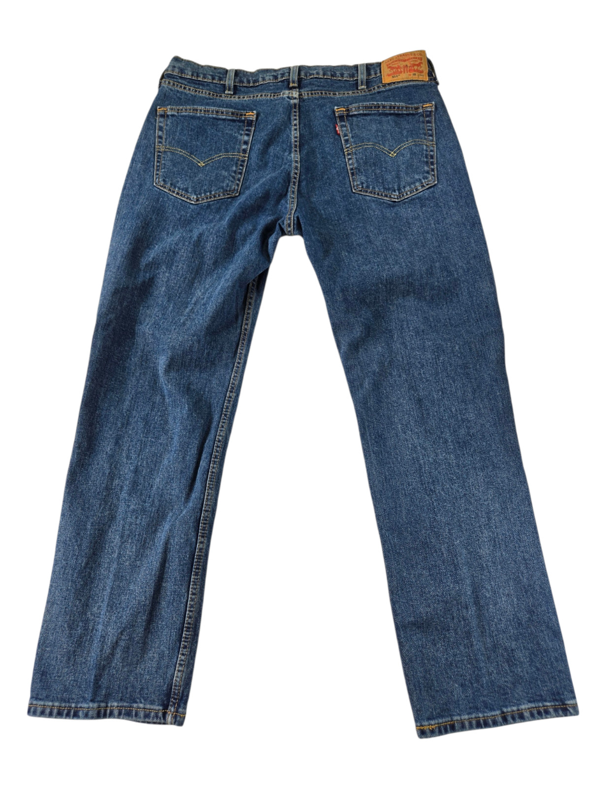 Levis Mens 38×30 514 Jeans Straight Leg Medium Wash Stretch