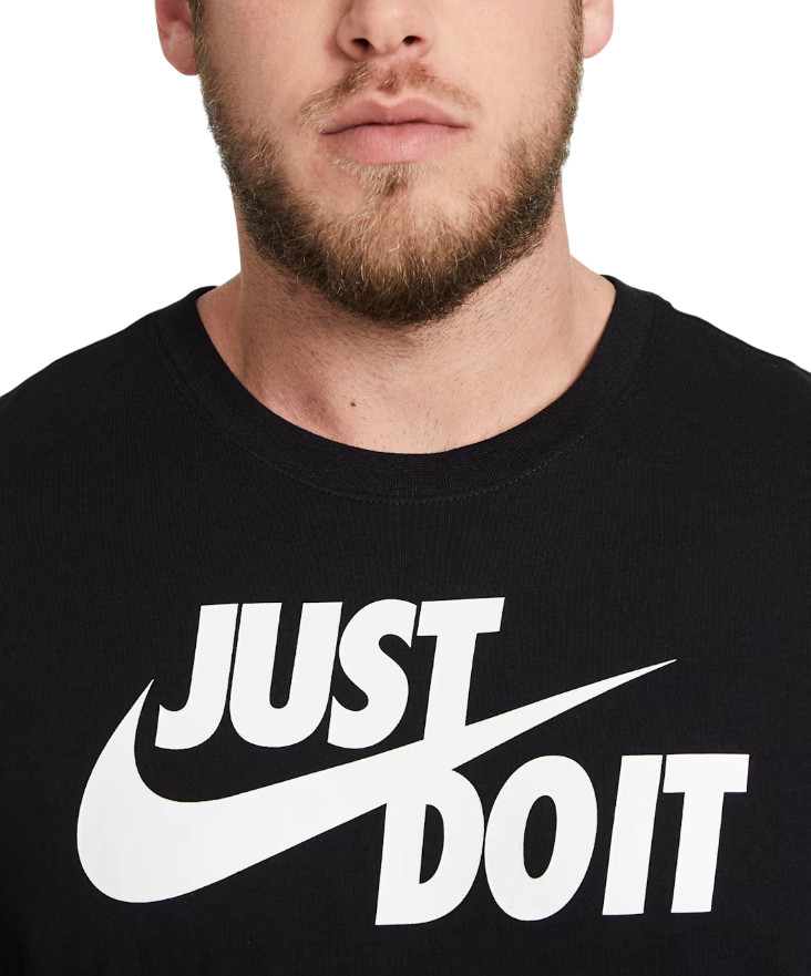 NIKE JUST DO IT Men’s Training Black T-Shirt, Size L – NEW!!