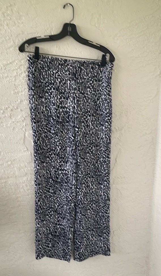 Chicos Pants Womens Size OR Pull On Brick Geo Wide Leg Relaxed Boho