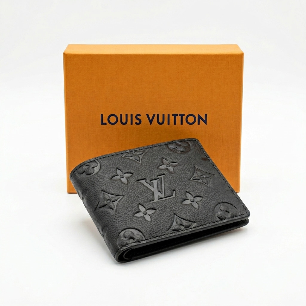 Louis Vuitton Men’s Authentic Wallet Monogram Macassar Canvas Black