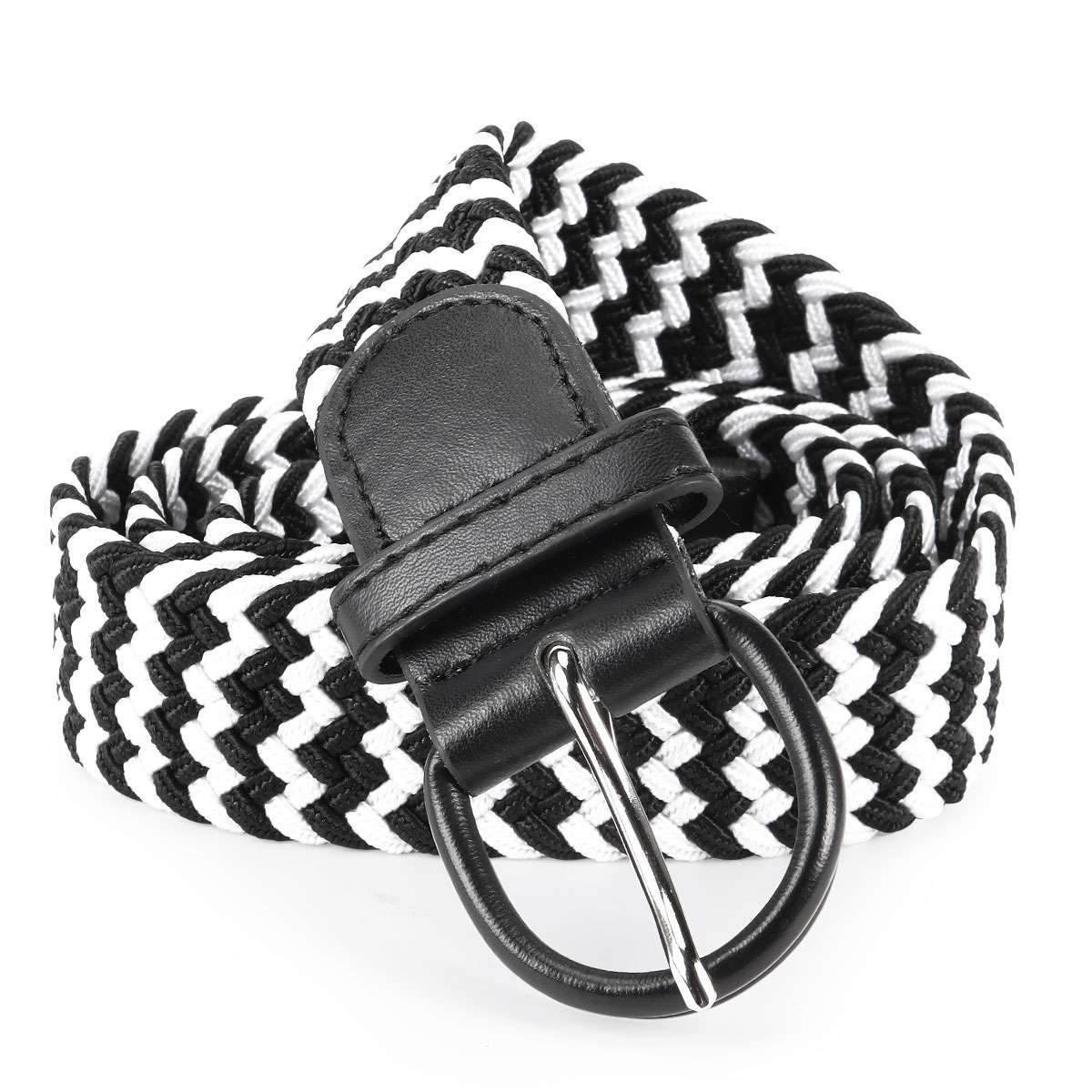 Woman Men Unisex Elastic Fabric Braided Belt Enduring Stretch Woven Belt Us