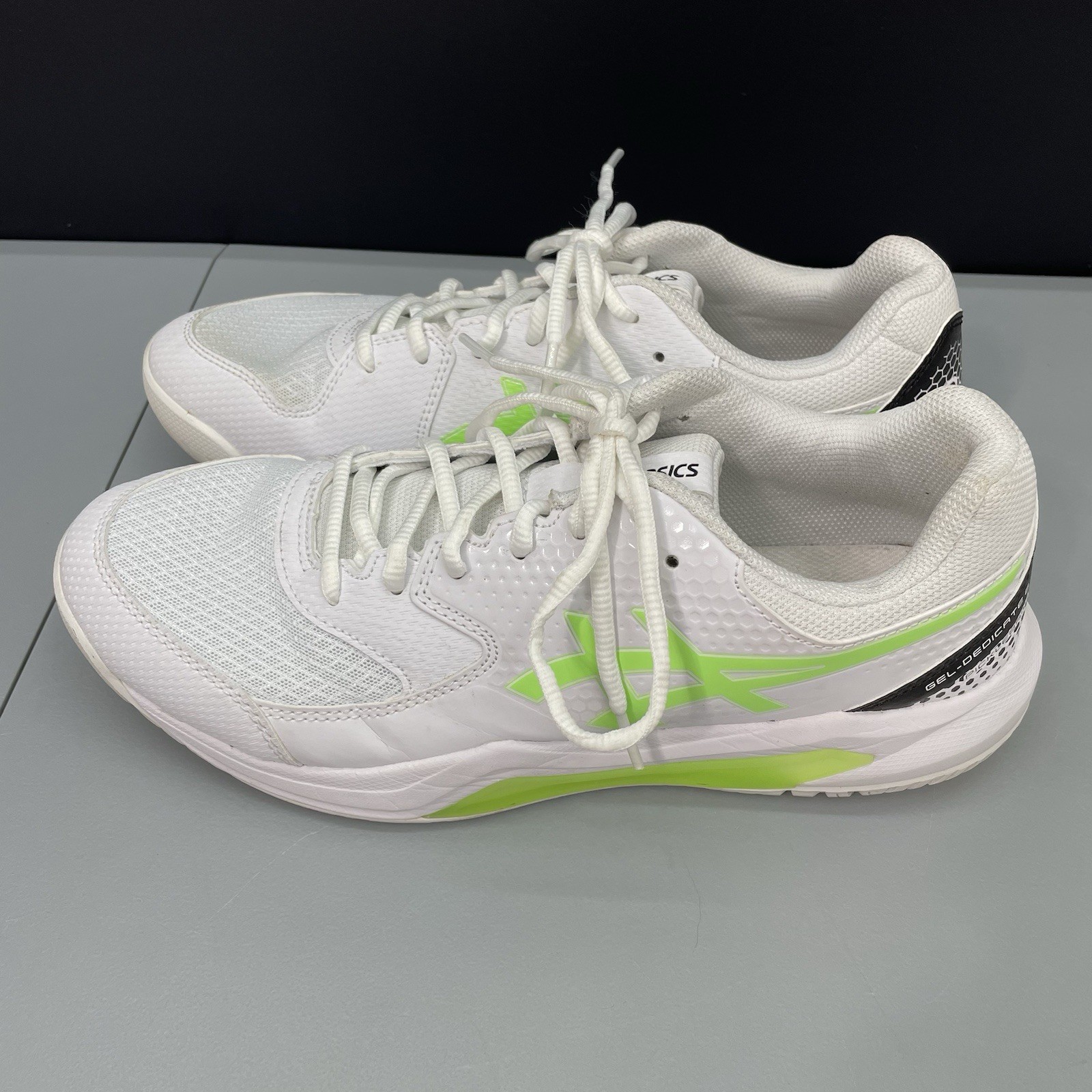 Asics Gel Dedicate 8 Sneakers Shoes Court Tennis Pickleball White Mens 9.5