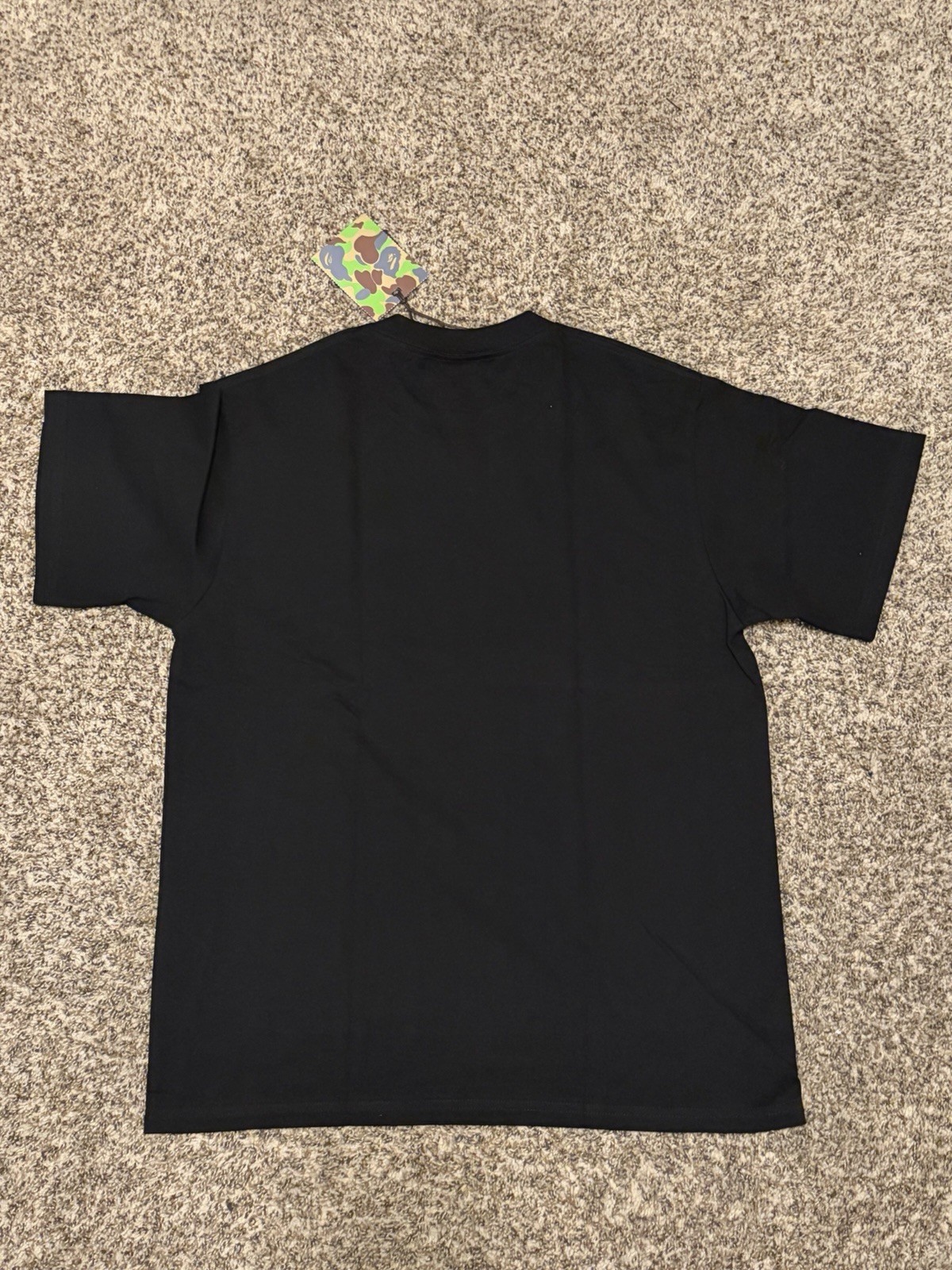 A Bathing Ape BAPE Men’s Black Graphic Logo Crew Neck Short Sleeve T-Shirt M