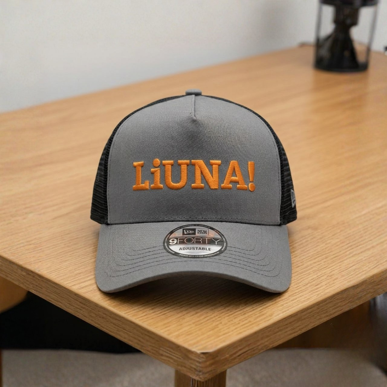 LiUNA Laborers Union Embroidered Gray Mesh Trucker Hat Construction Work Cap New