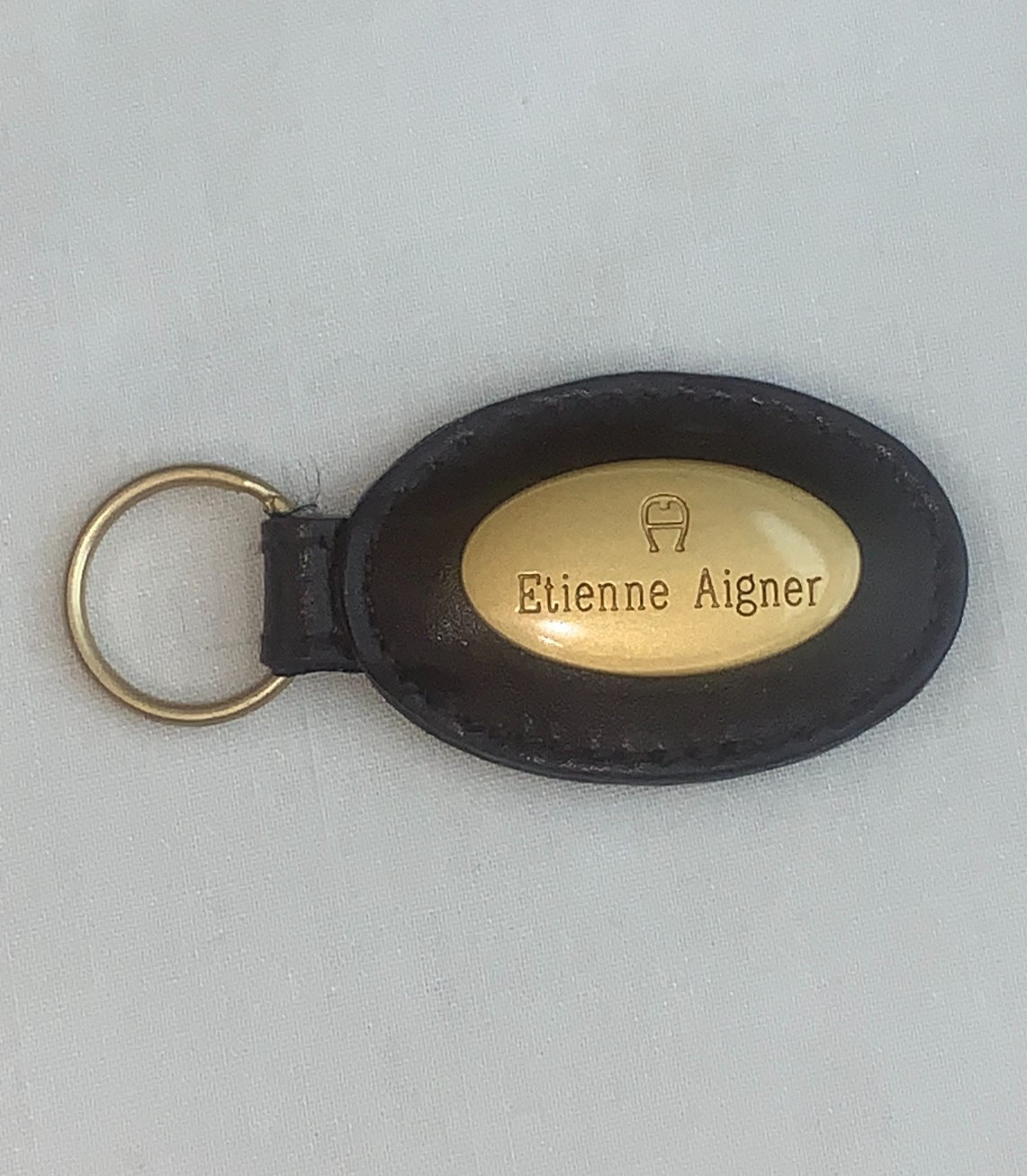 NEW Etienne Aigner Bifold Wallet & Keychain Woven Straw / Rattan Burgundy & Tan
