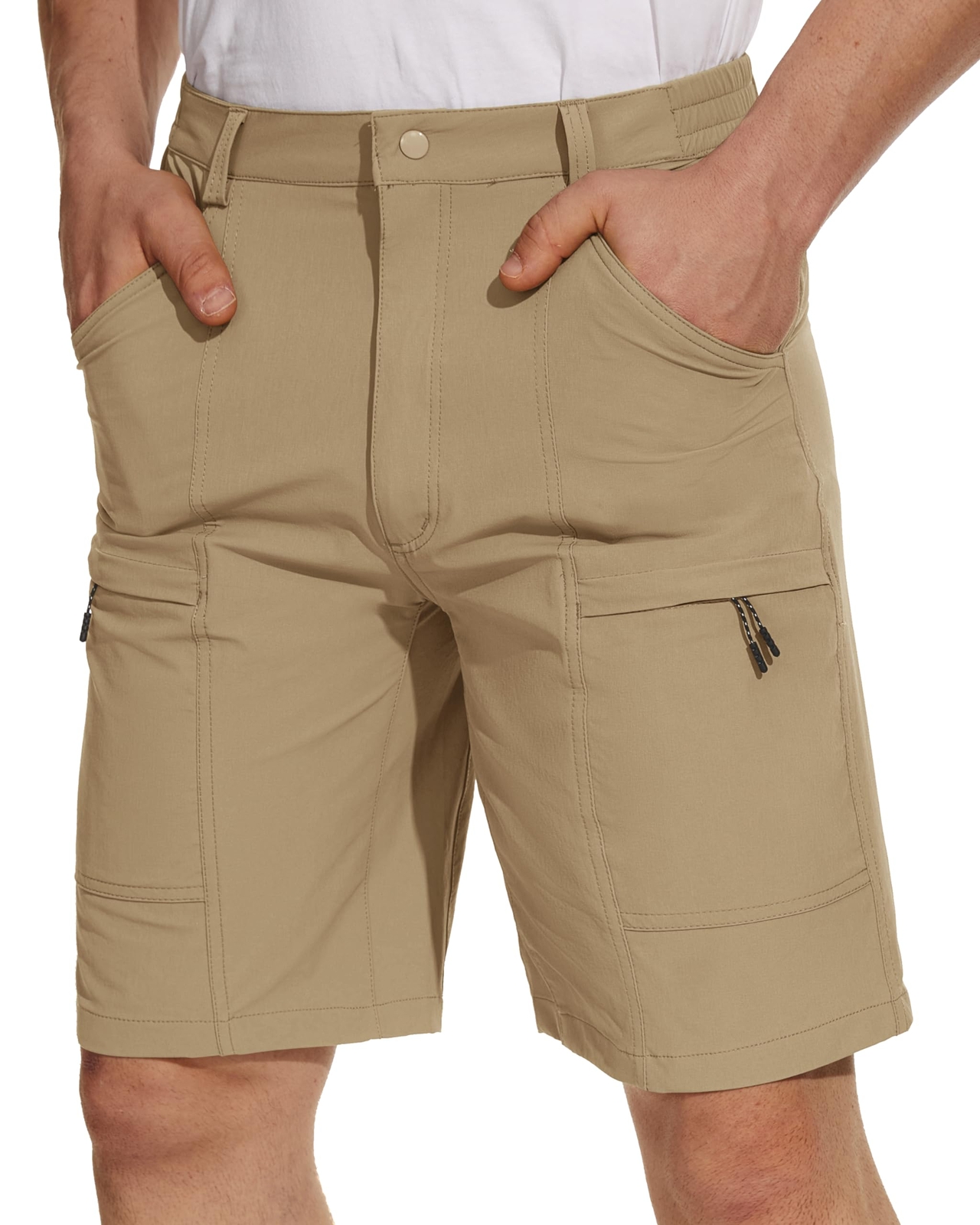 Men’s Outdoor Cargo Shorts Quick Drying 5 Pockets Nylon Hiking Work Pants Summer