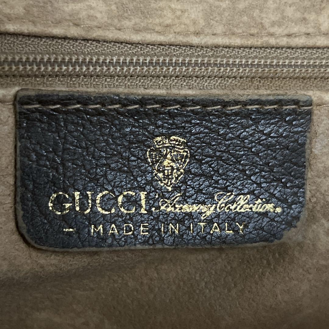 Gucci Mini Boston GG Supreme Web Stripe Handbag Beige Brown Auth rare limited