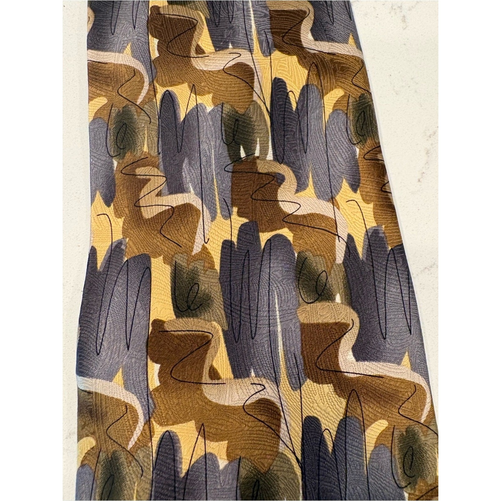 100% Silk Men’s J. Garcia Patterned Tie- Paris in the Rain